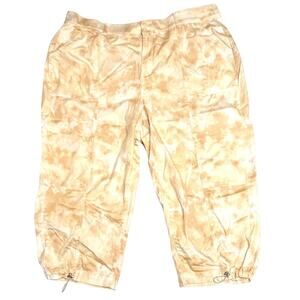 Lane Bryant Mottled Tan White Cropped Utility Pants Women's Plus 20